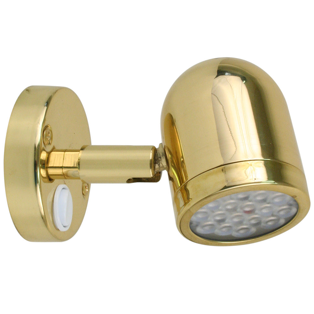 Scandvik LED Brass Reading Light 1030V 19052P
