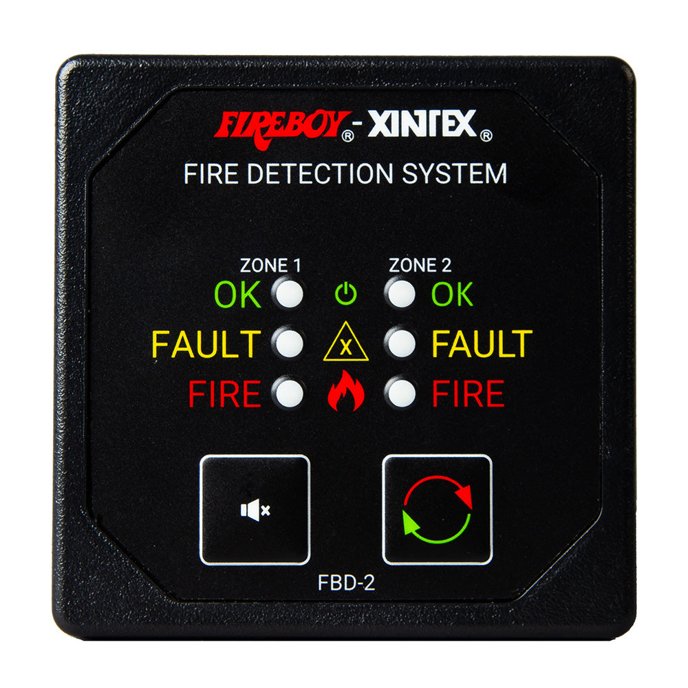 FireboyXintex Two Zone Detection Alarm Panel 258 Display 1224V DC FBD2R