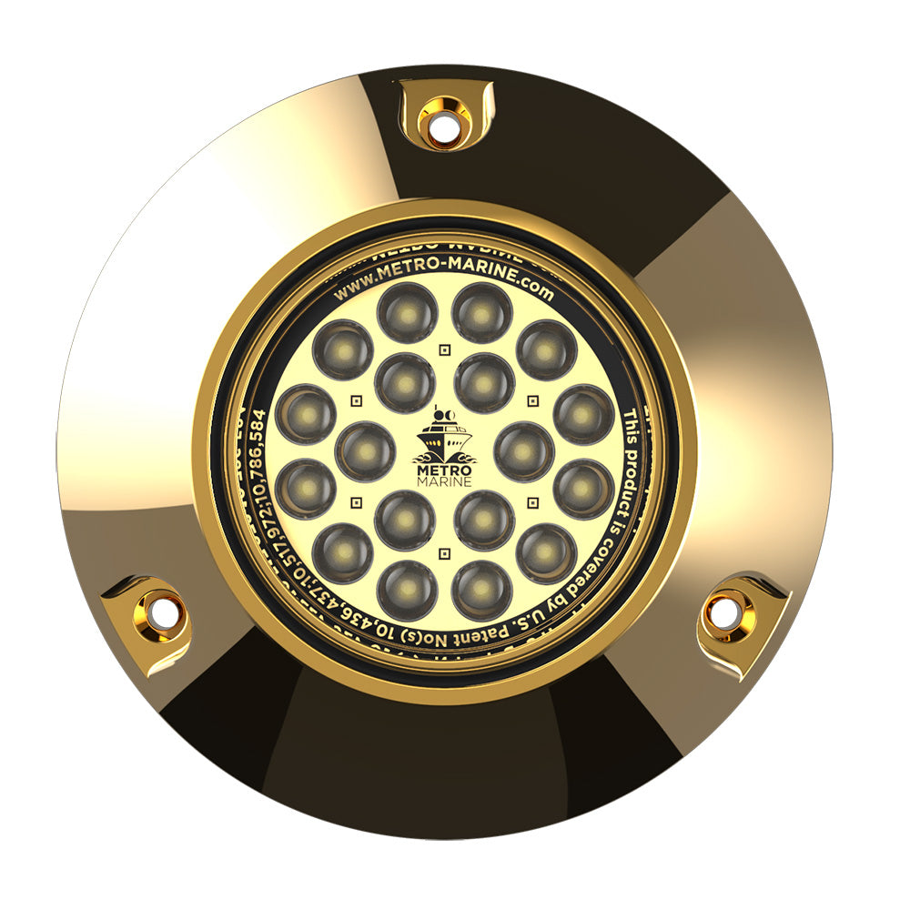 Metro Marine HighOutput Submersible Underwater Light wIntelligent Monochromatic LEDs White 90 Beam FBMR1W390