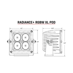 RIGID Industries XL Radiance Light Pod RGBW Pair 322053