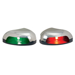 Perko RedGreen Horizontal Mount Side Light Pair Stainless Steel 0626DP0STS