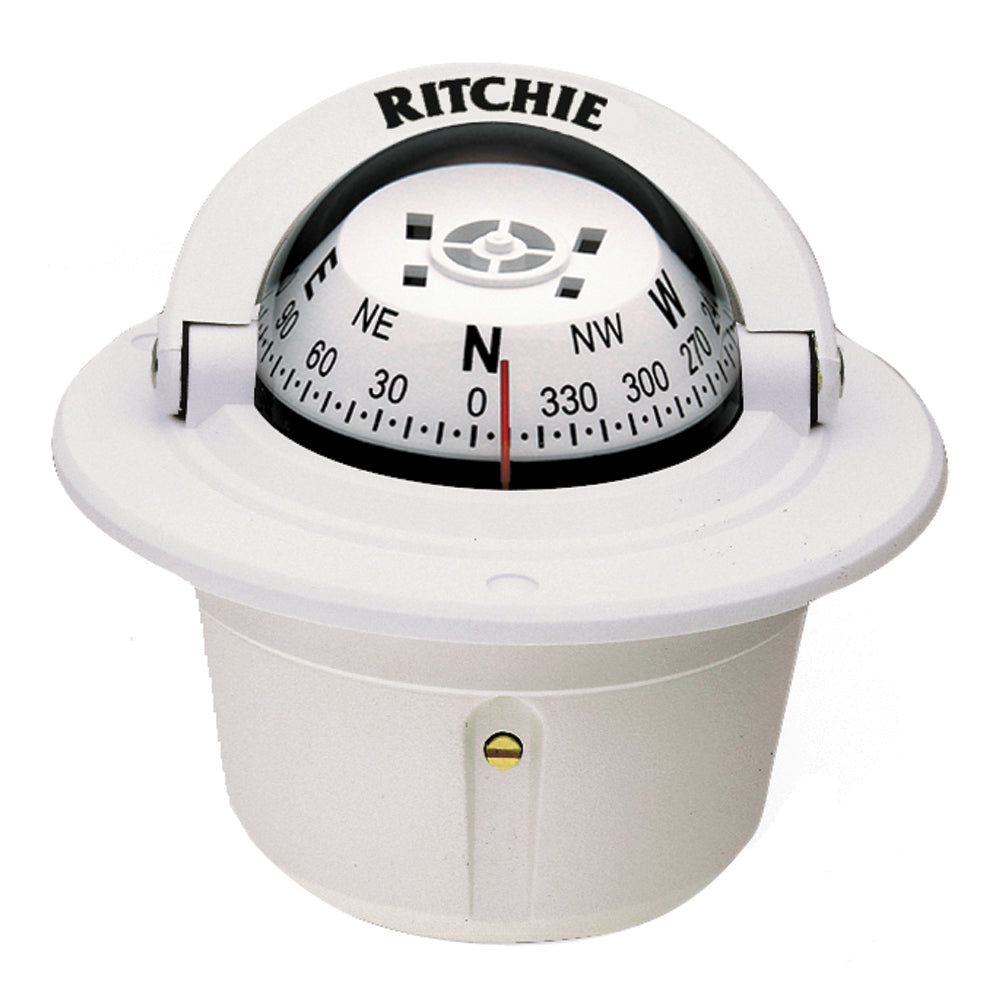 Ritchie F50W Explorer Compass Flush Mount White F50W