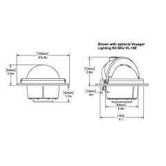 Ritchie RU90 Voyager Compass Flush Mount Black RU90