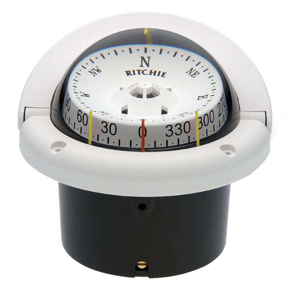 Ritchie HF743W Helmsman Compass Flush Mount White HF743W