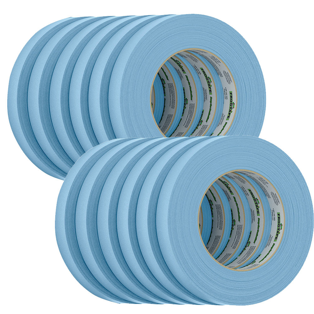 FrogTape CP 250 MediumHigh Adhesion Masking Tape 18MM x 55M x 12Pack Light Blue Rated f250F 105770