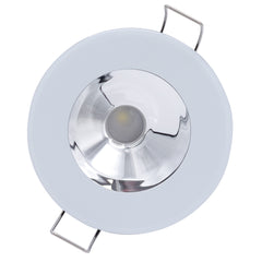Lumitec Illusion Flush Mount LED Down Light White NonDimming White Housing Chrome Reflector 117133