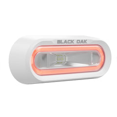 Black Oak Low Pro Off Road Spreader Light Bracket Mount White Housing Red LED MLPSR
