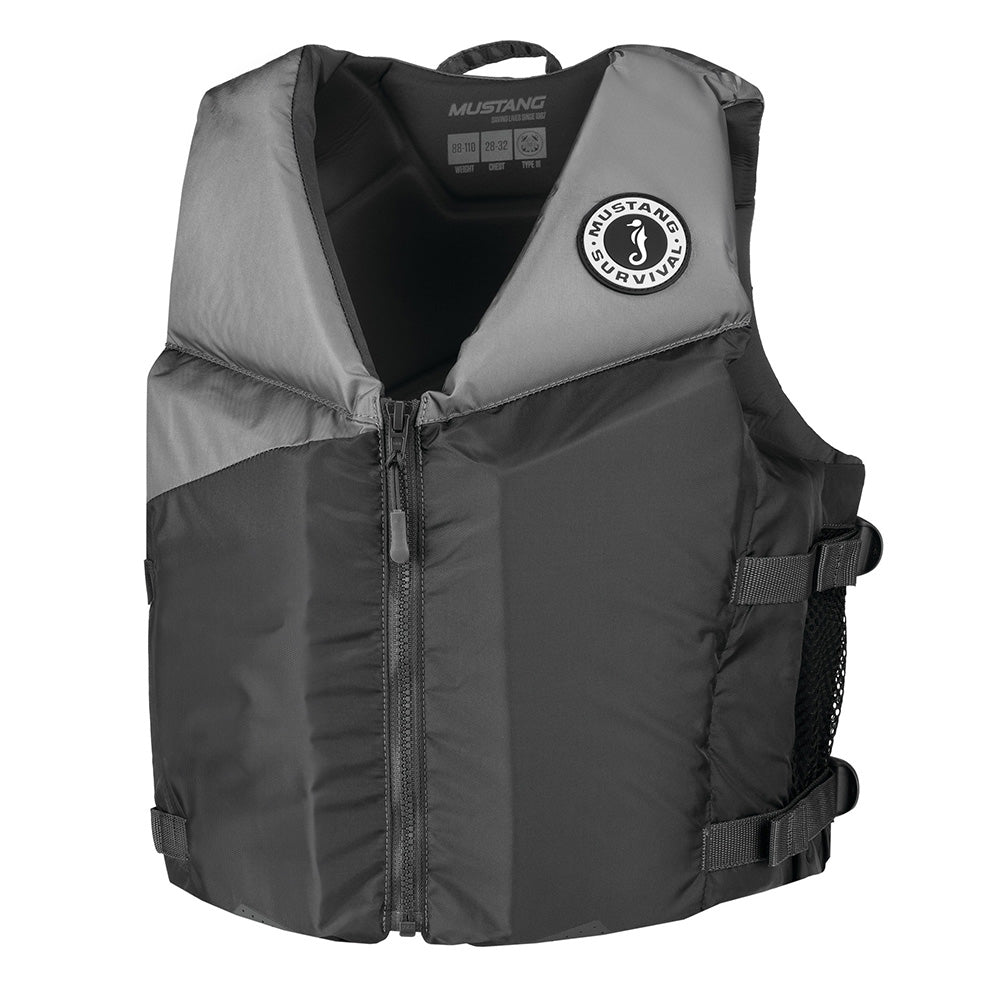 Mustang Young Adult REV Foam Vest GreyLight GreyFluorescent Yellow Universal MV3600028210