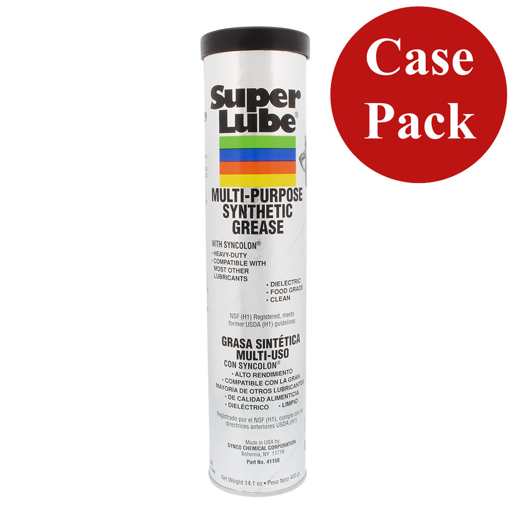 Super Lube MultiPurpose Synthetic Grease wSyncolon 141oz Cartridge Case of 12 41150CASE