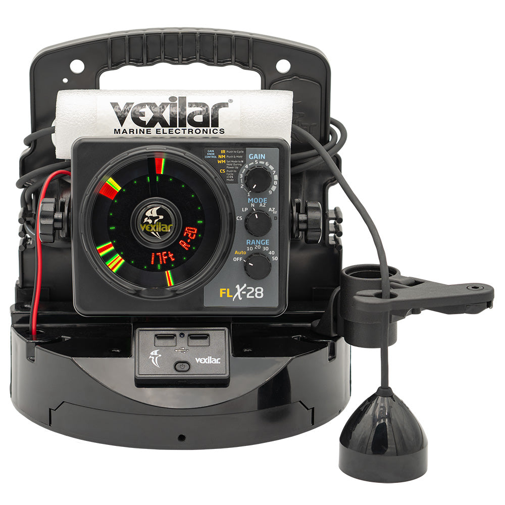 Vexilar FLX28 Pro Pack Elite Fishing System wPro View IceDucer Vexilar Lithium Battery PPEL28PV