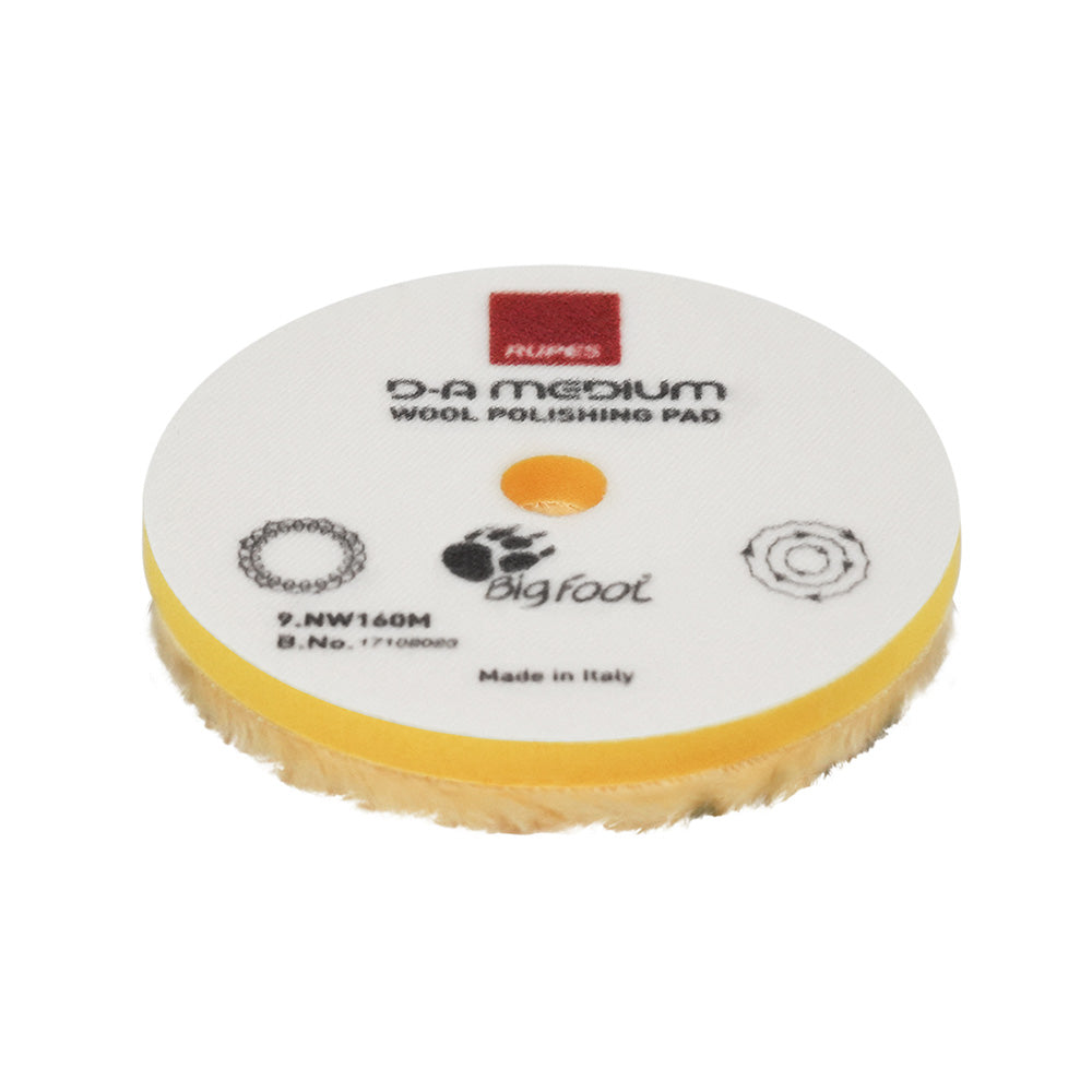 RUPES DA Medium Wool Polishing Pad 160mm Yellow 9NW160M