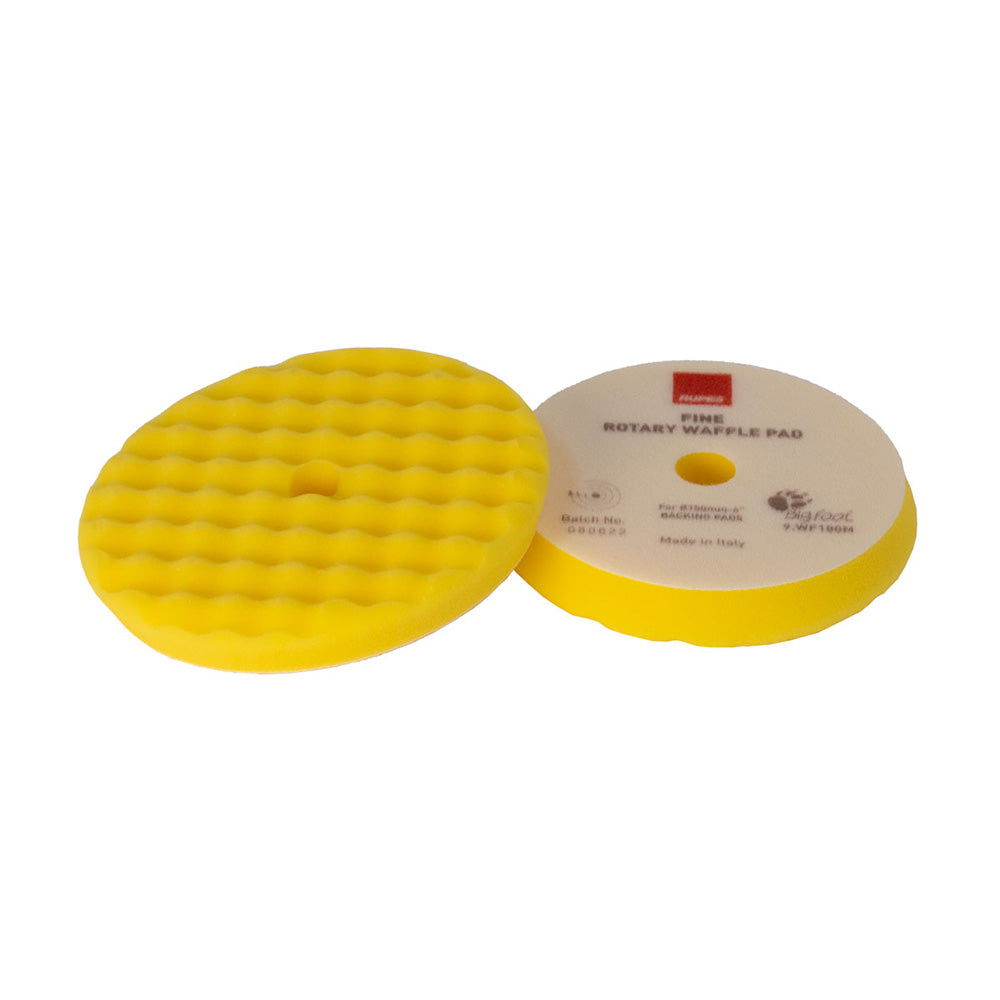 RUPES Velcro Waffle Fine Polishing Pad fRotary Polishers 90mm Yellow 9WF90M