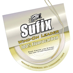 Sufix WindOn 100 Clear Fluorocarbon Leader 100lb 11 yds 700100F