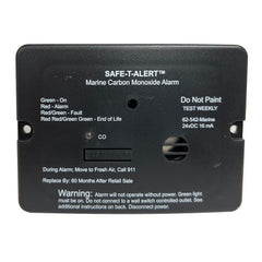 SafeTAlert 62 Series Carbon Monoxide Alarm 24V Flush Mount Black wRelay 62542RBL24V