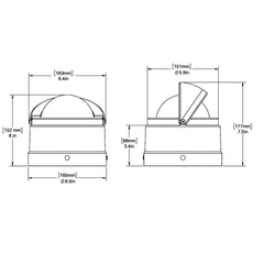 Ritchie DNW200 Navigator Compass Binnacle Mount White DNW200