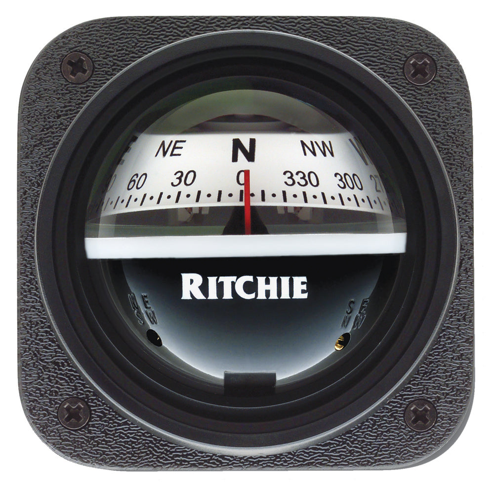 Ritchie V537W Explorer Compass Bulkhead Mount White Dial V537W