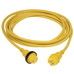 Marinco 30 Amp PowerCord PLUS Cordset wPowerOn LED Yellow 50ft 199119