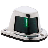 Attwood 1Mile Deck Mount Green Sidelight 12V Stainless Steel Housing 66319G7