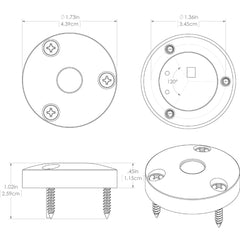 Lumitec High Intensity Anywhere Light Brushed Housing White NonDimming 101033