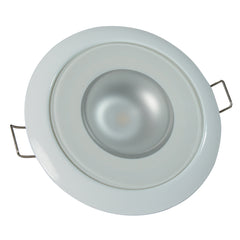Lumitec Mirage Flush Mount Down Light Glass FinishWhite Bezel White NonDimming 113123