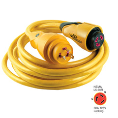 Marinco CS3025 EEL 30A 125V Shore Power Cordset 25 Yellow CS3025