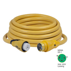 Marinco CS50350 EEL 50A 125V Shore Power Cordset 50 Yellow CS50350
