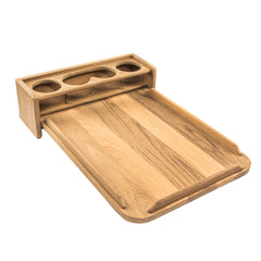 Whitecap Teak Drinkholder wRemovable Cockpit Table Top Holds 4 Glasses 61394C