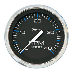 Faria Chesapeake Black 4 Tachometer 4000 RPM Diesel 33742