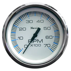 Faria Chesapeake White SS 4 Tachometer 7000 RPM Gas All Outboards 33817