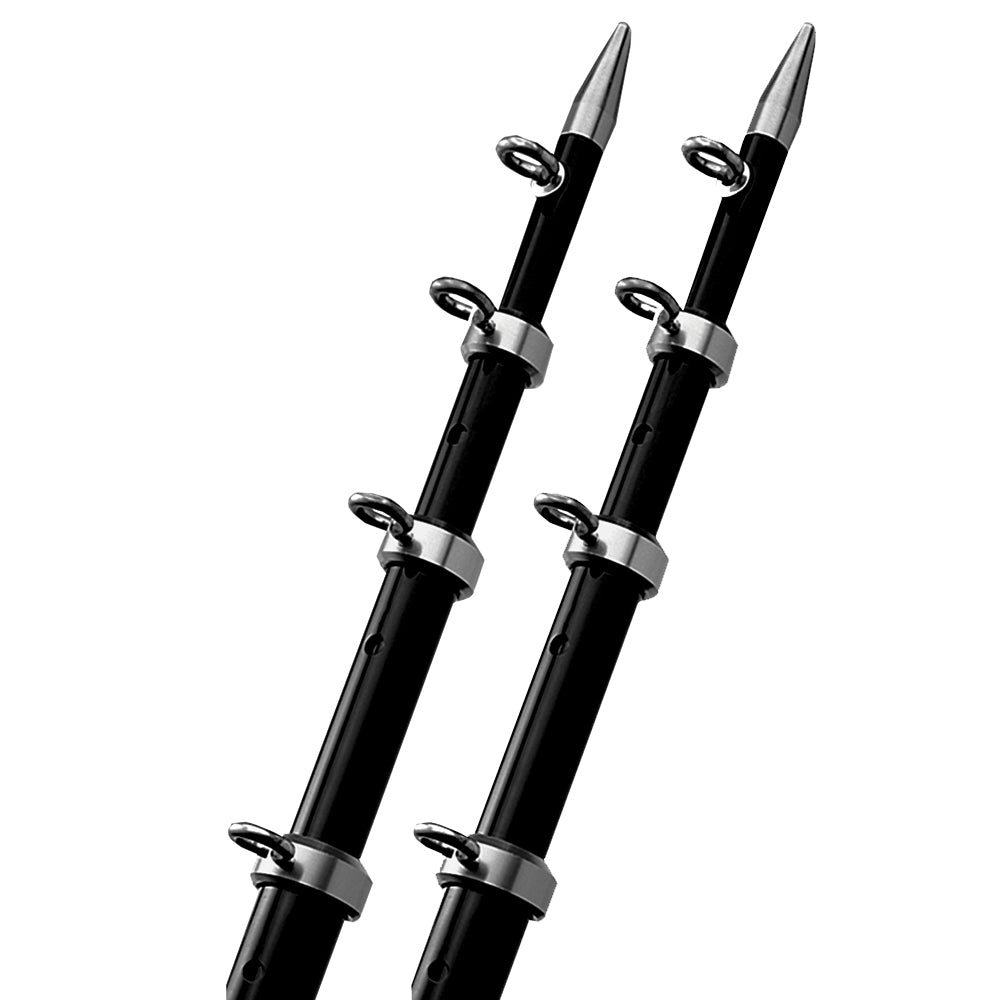 TACO 15 BlackSilver Outrigger Poles 118 Diameter OT0442BKA15