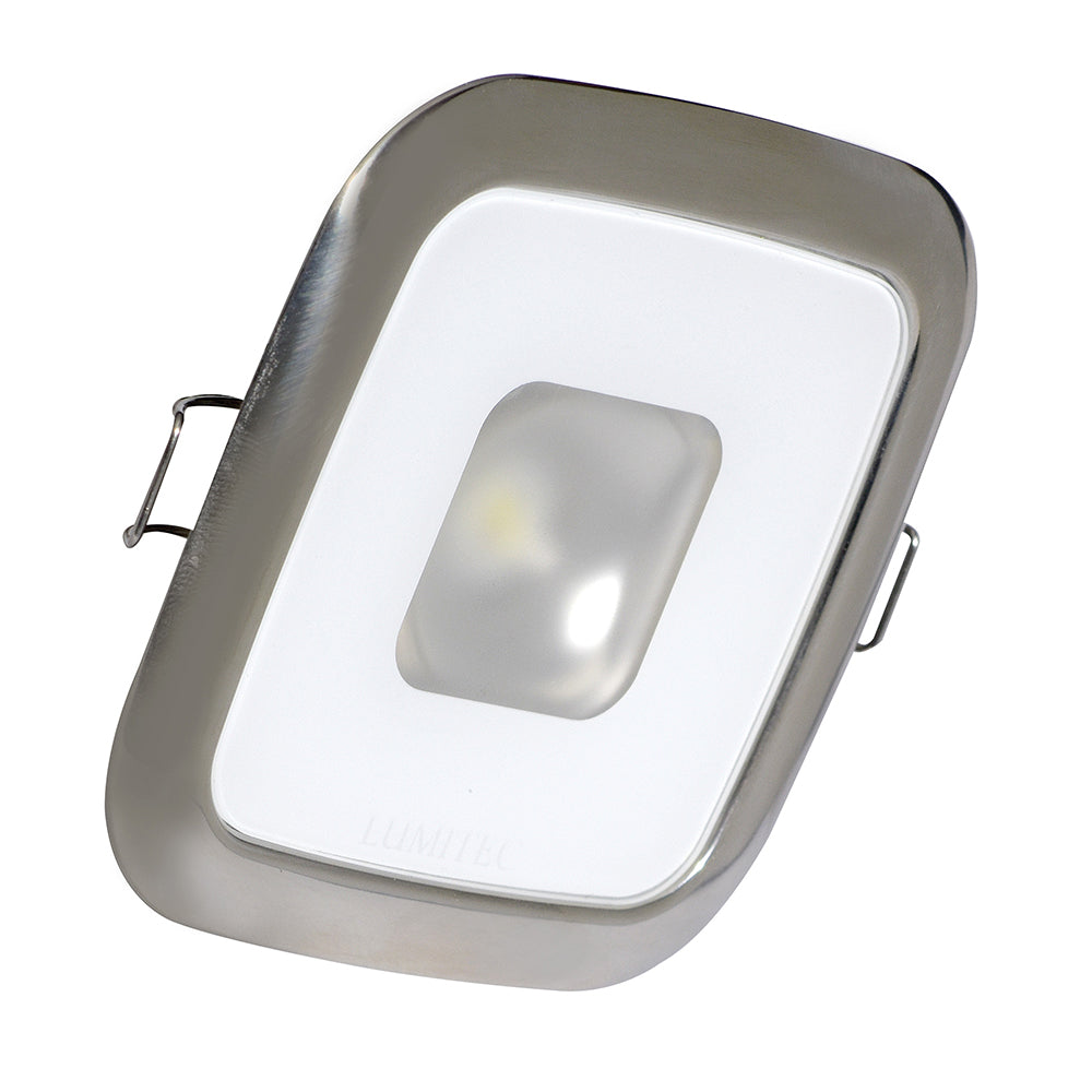 Lumitec Square Mirage Down Light Spectrum RGBW Dimming Polished Bezel 116117