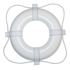 Taylor Made Foam Ring Buoy 20 White wWhite Grab Line 360