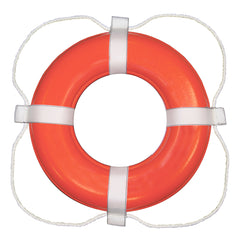 Taylor Made Foam Ring Buoy 24 Orange wWhite Grab Line 364