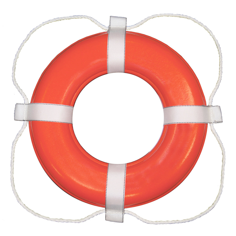 Taylor Made Foam Ring Buoy 30 Orange wWhite Grab Line 383