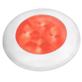 Hella Marine Slim Line LED Enhanced Brightness Round Courtesy Lamp Red LED White Plastic Bezel 12V 980507241