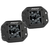 RIGID Industries DSeries PRO Flush Mount Spot LED Midnight Edition Pair Black 212213BLK