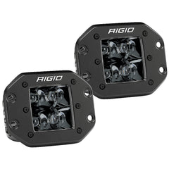 RIGID Industries DSeries PRO Flush Mount Spot LED Midnight Edition Pair Black 212213BLK
