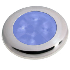 Hella Marine Polished Stainless Steel Rim LED Courtesy Lamp Blue 980503221