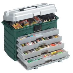 Plano 4Drawer Tackle Box Green MetallicSilver 758005