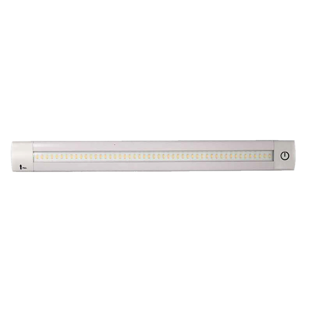 Lunasea Adjustable Linear LED Light wBuiltIn Dimmer 12 Length 12VDC Warm White w Switch LLB32KW0100