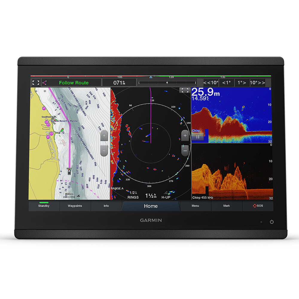 Garmin GPSMAP 8416xsv 16 ChartplotterSounder Combo wWorldwide Basemap Sonar 0100209302