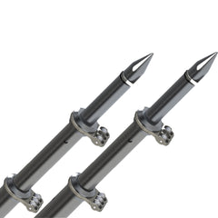 TACO 18 Deluxe Outrigger Poles wRollers SilverBlack OT0318HDBKA