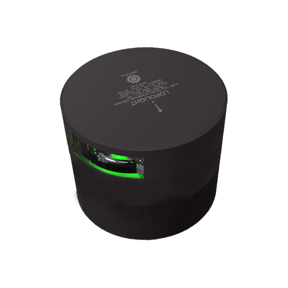 Lopolight Series 301108 Navigation Light 3NM Horizontal Mount Green Black Housing 301108B