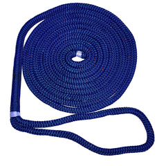 New England Ropes 58 Double Braid Dock Line Blue wTracer 15 C50532000015