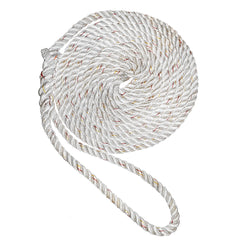 New England Ropes 34 Premium 3Strand Dock Line White wTracer 35 C60502400035