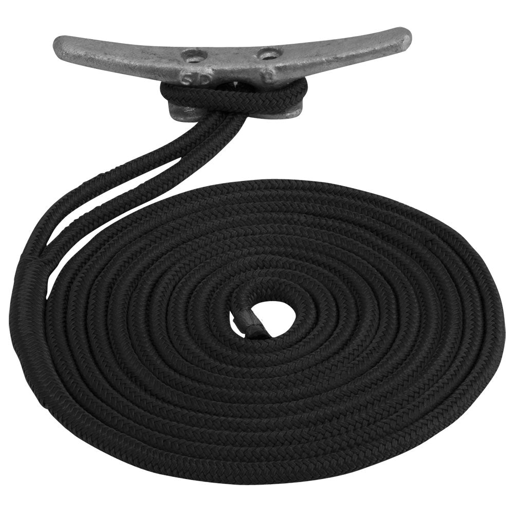 SeaDog Double Braided Nylon Dock Line 12 x 10 Black 302112010BK1