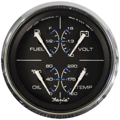 Faria Chesapeake Black 4 Multifunction Gauge 33751