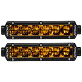 RIGID Industries 6 SRSeries SAE Compliant Fog Light Black wYellow Light 906704