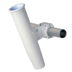 C E Smith Aluminum Horizontal ClampOn Rod Holder 1516 OD White Powdercoat wSleeve 53711