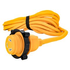 Camco 30 Amp Power Grip Marine Extension Cord 50 MLockingFLocking Adapter 55613